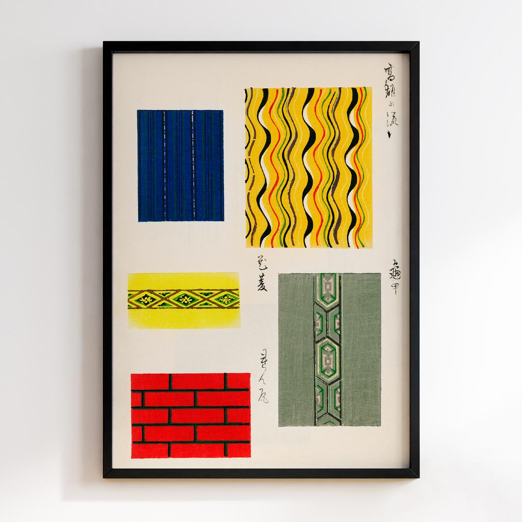 Постер Japanese woodblock patterns from Shima Shima 1904 by Furuya Korin #049