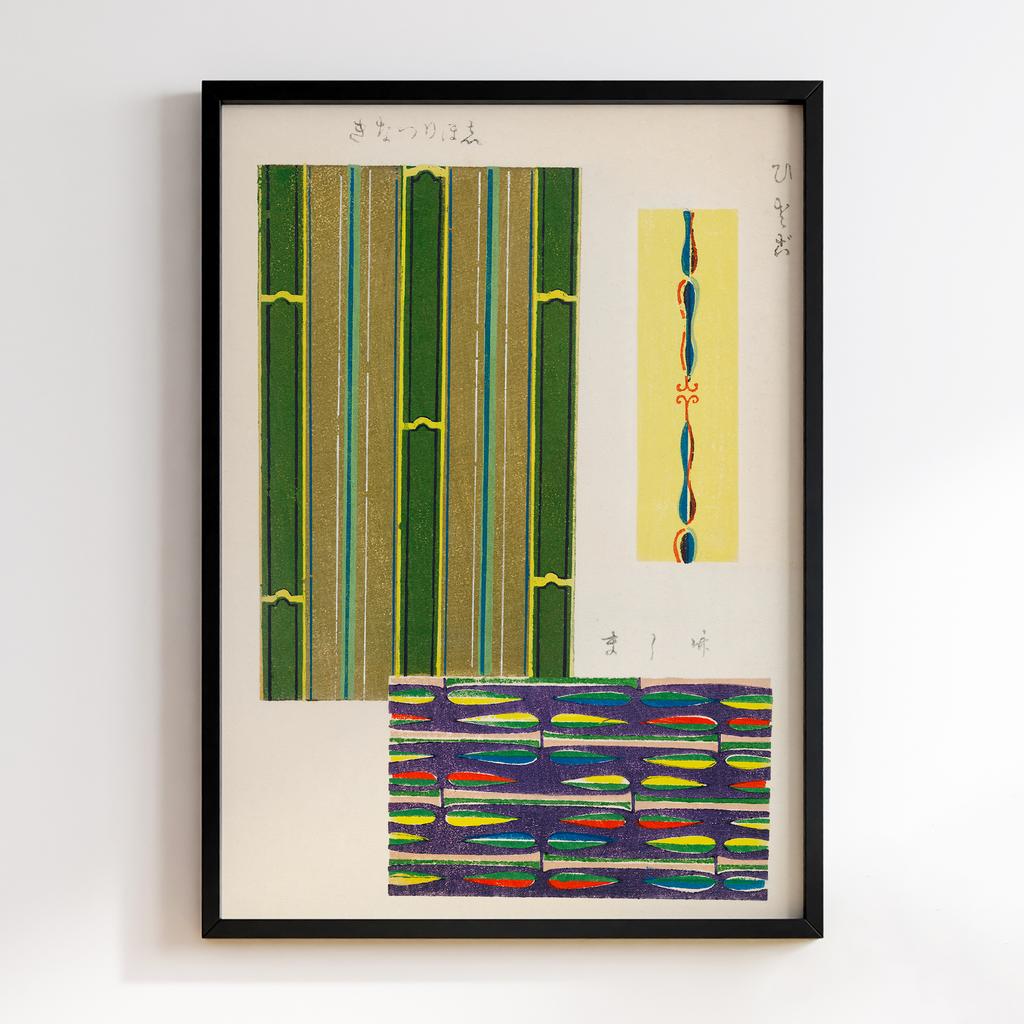 Постер Japanese woodblock patterns from Shima Shima 1904 by Furuya Korin #051