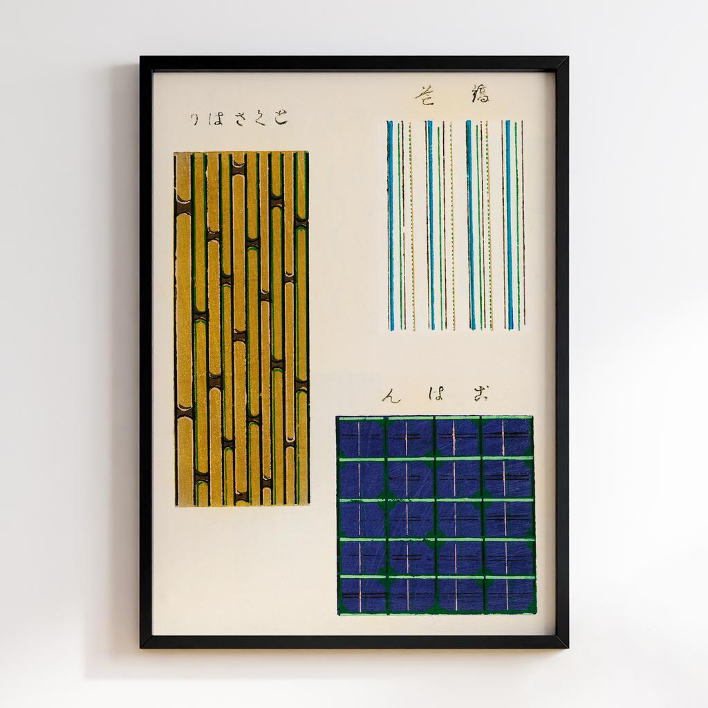 Постер Japanese woodblock patterns from Shima Shima 1904 by Furuya Korin #055