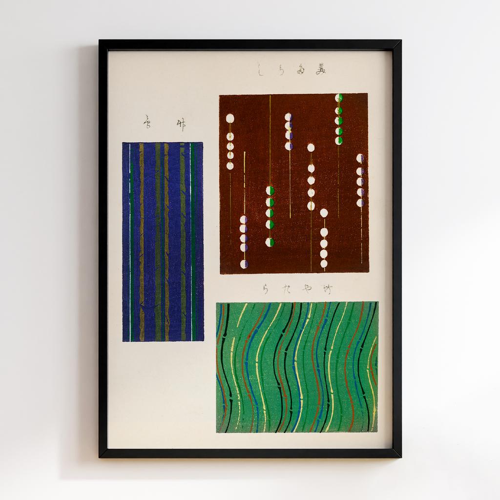 Постер Japanese woodblock patterns from Shima Shima 1904 by Furuya Korin #056