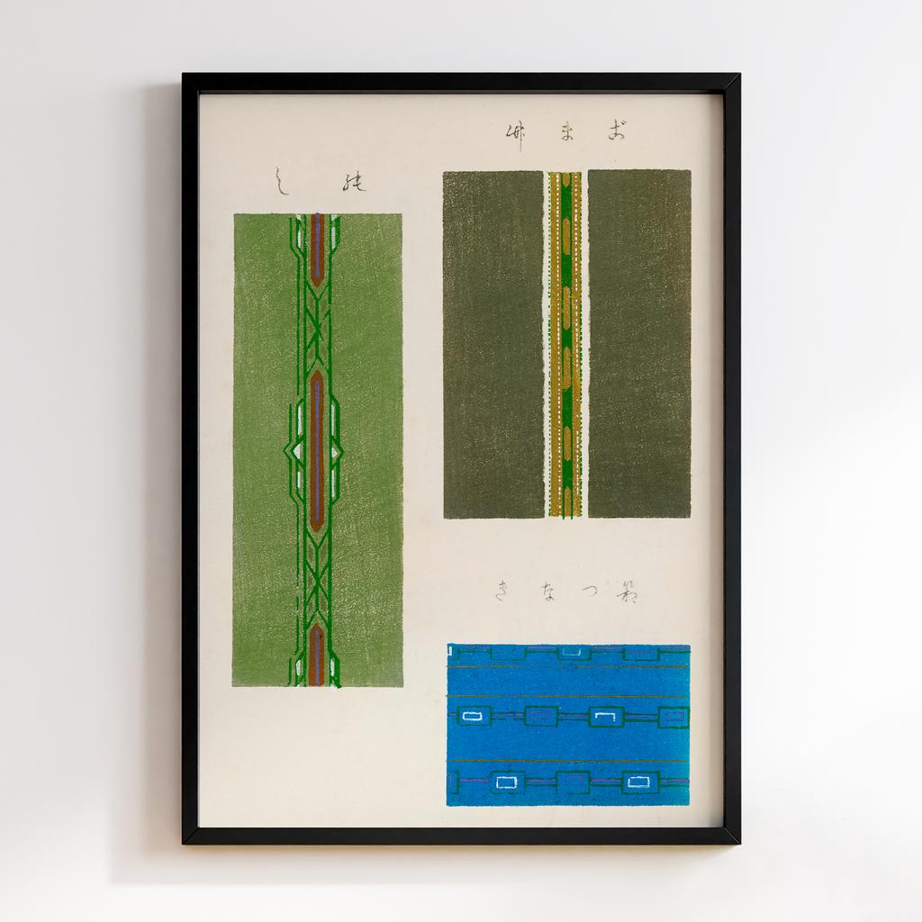 Постер Japanese woodblock patterns from Shima Shima 1904 by Furuya Korin #057