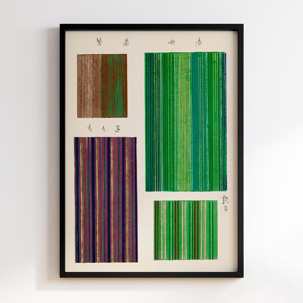 Постер Japanese woodblock patterns from Shima Shima 1904 by Furuya Korin #060