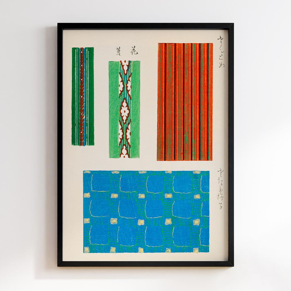 Постер Japanese woodblock patterns from Shima Shima 1904 by Furuya Korin #061