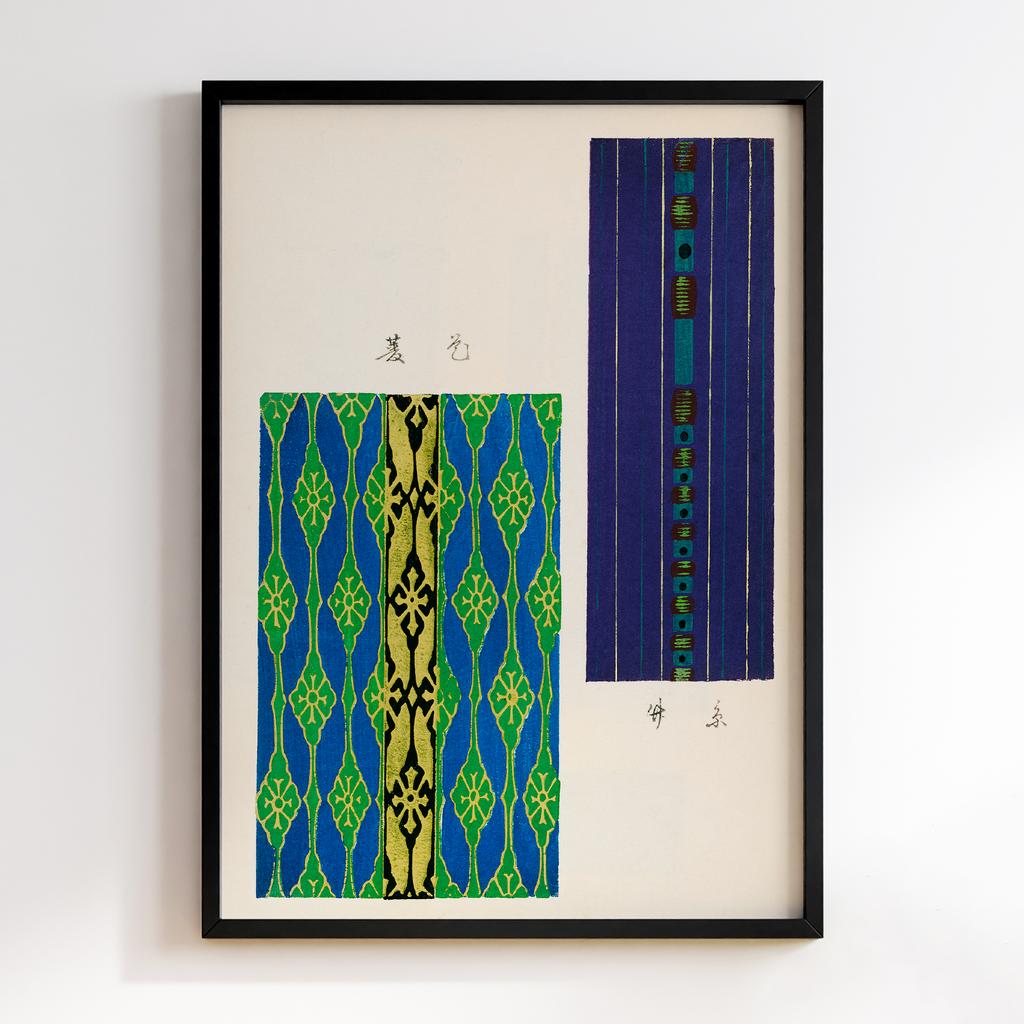 Постер Japanese woodblock patterns from Shima Shima 1904 by Furuya Korin #064