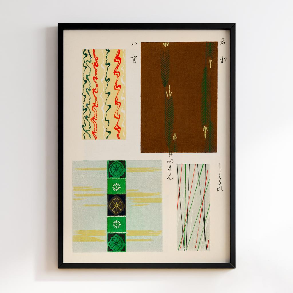 Постер Japanese woodblock patterns from Shima Shima 1904 by Furuya Korin #065