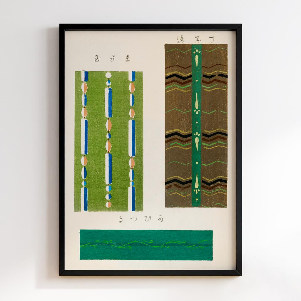 Постер Japanese woodblock patterns from Shima Shima 1904 by Furuya Korin #066