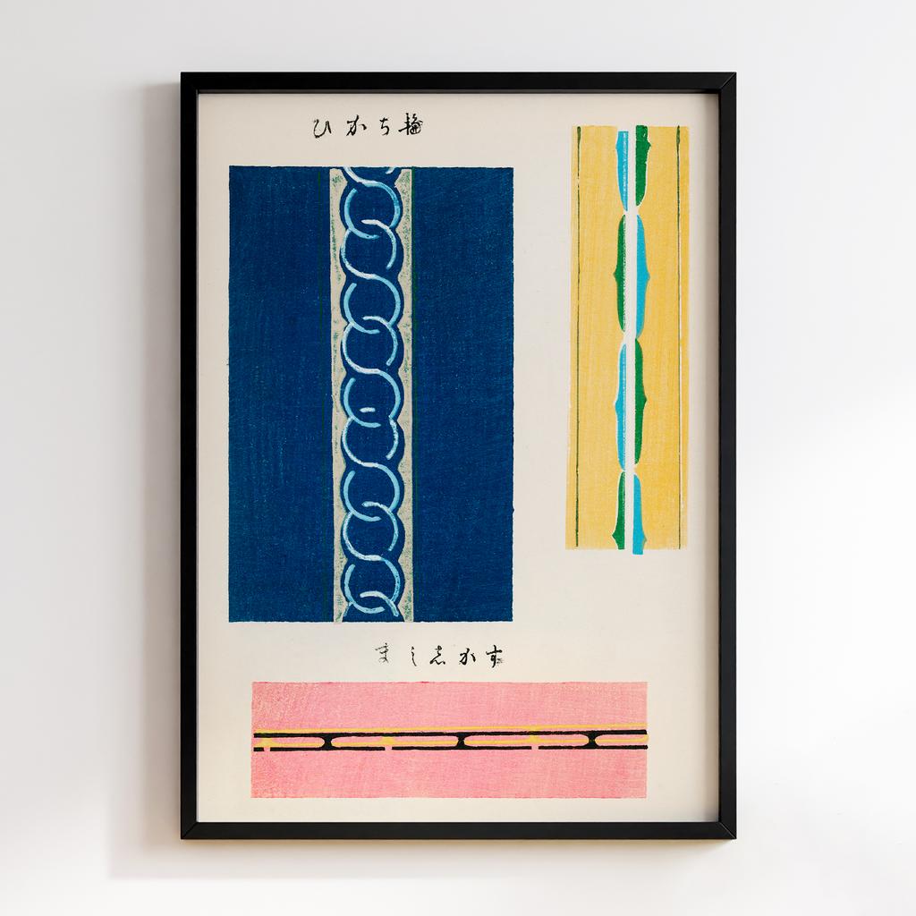 Постер Japanese woodblock patterns from Shima Shima 1904 by Furuya Korin #068