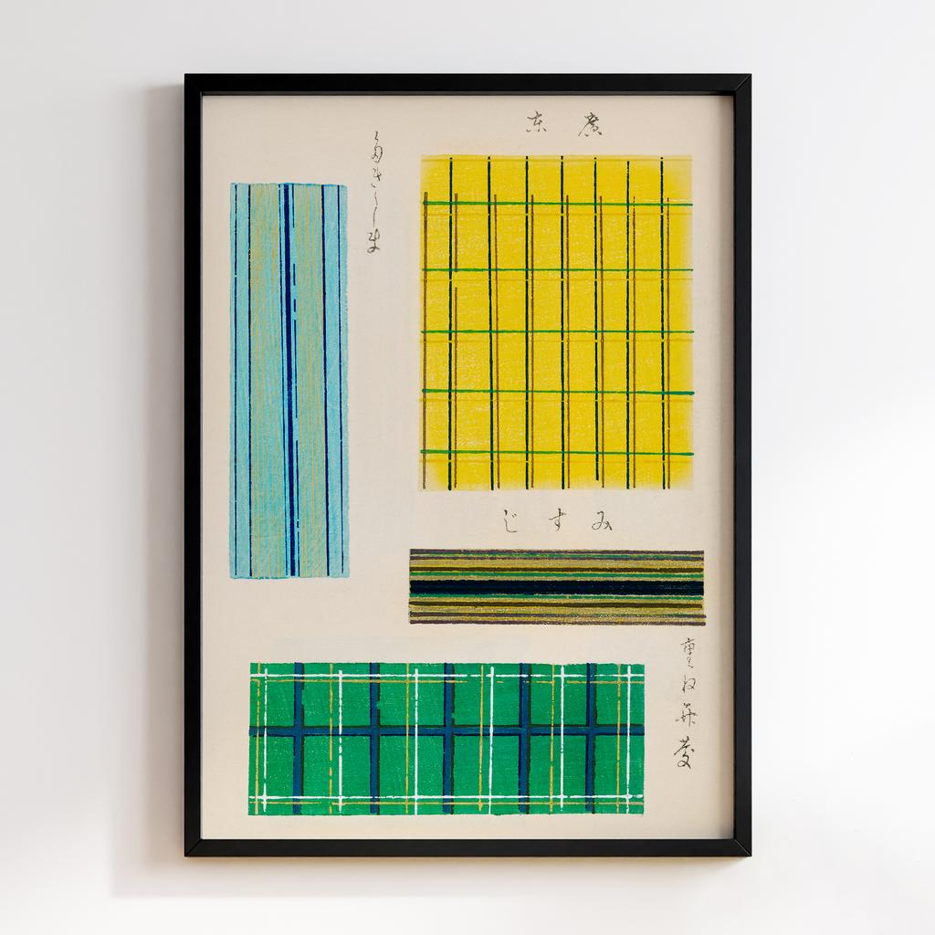 Постер Japanese woodblock patterns from Shima Shima 1904 by Furuya Korin #071