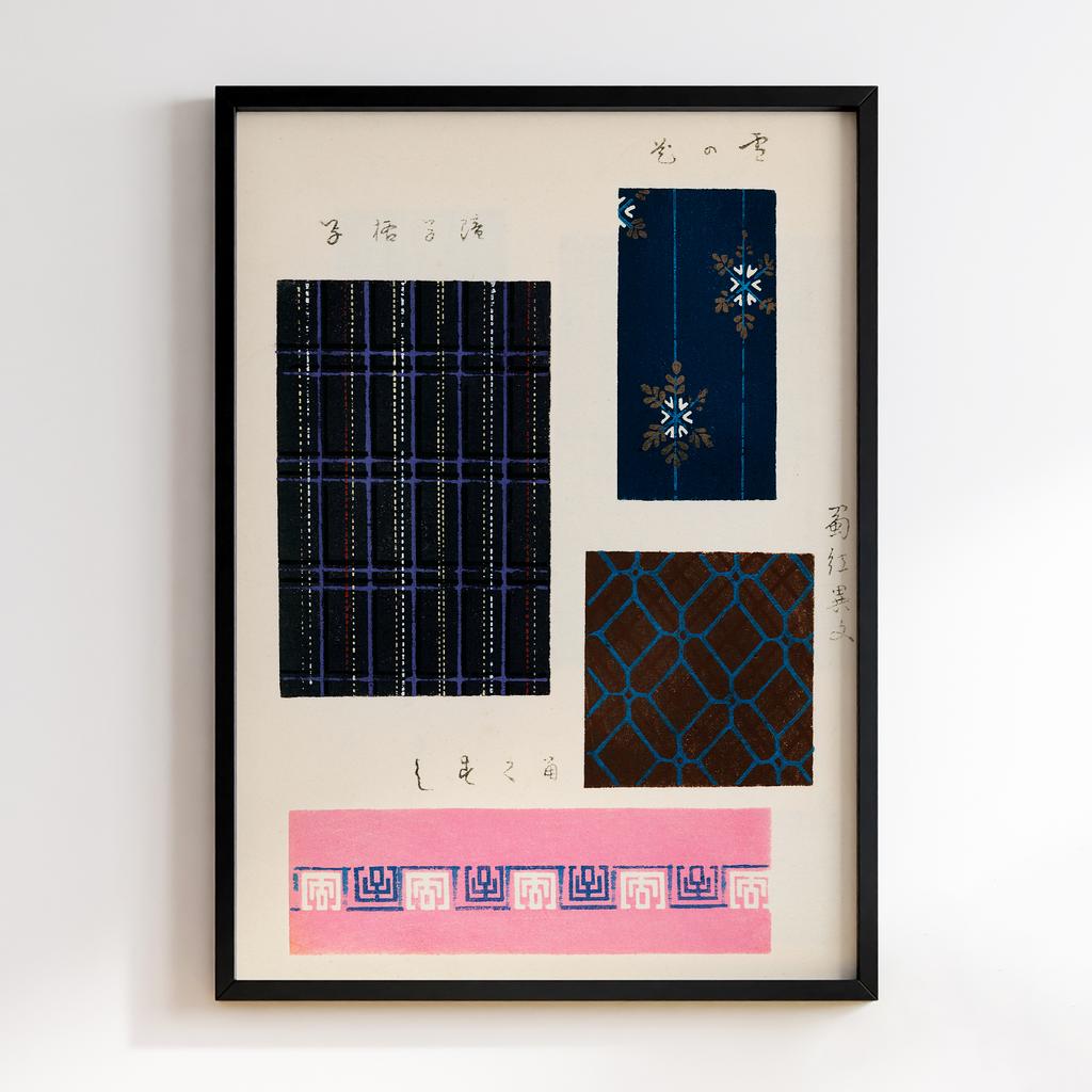 Постер Japanese woodblock patterns from Shima Shima 1904 by Furuya Korin #074