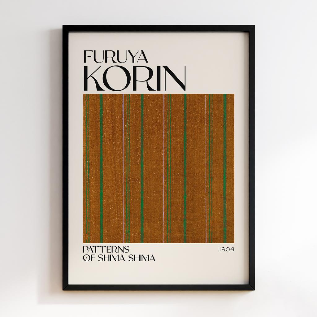 Постер Japanese woodblock patterns from Shima Shima 1904 by Furuya Korin #076