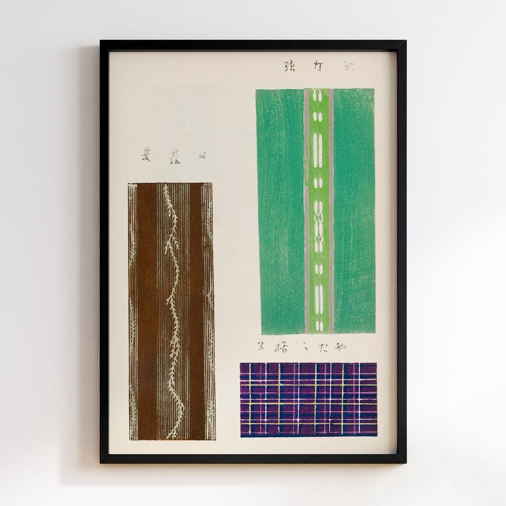 Постер Japanese woodblock patterns from Shima Shima 1904 by Furuya Korin #077