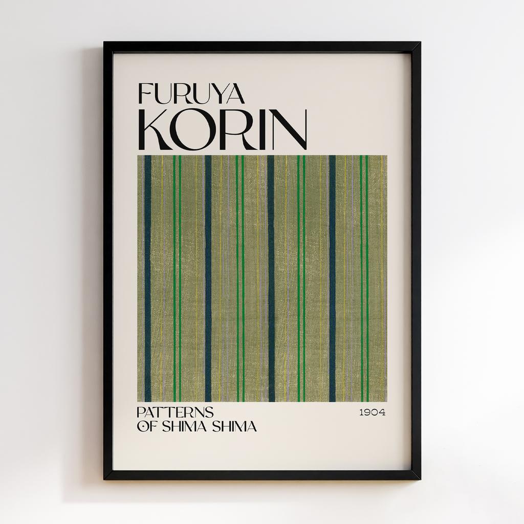 Постер Japanese woodblock patterns from Shima Shima 1904 by Furuya Korin #079