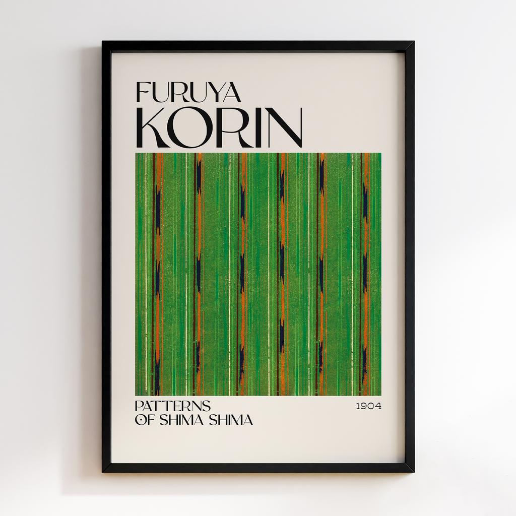 Постер Japanese woodblock patterns from Shima Shima 1904 by Furuya Korin #080