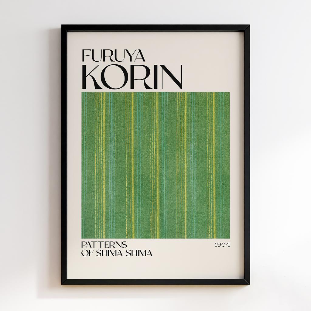 Постер Japanese woodblock patterns from Shima Shima 1904 by Furuya Korin #082