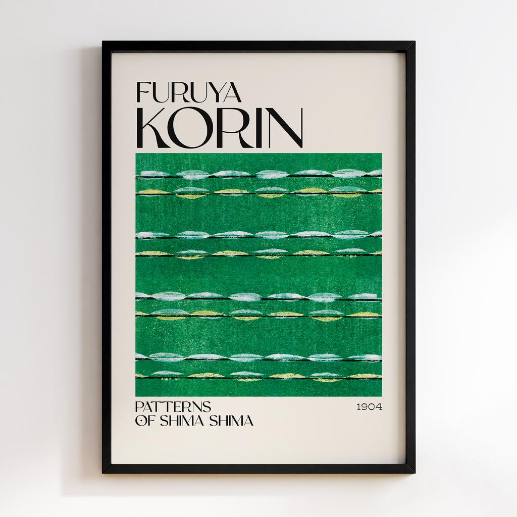 Постер Japanese woodblock patterns from Shima Shima 1904 by Furuya Korin #085