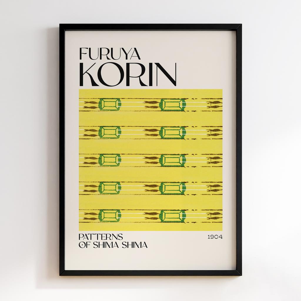 Постер Japanese woodblock patterns from Shima Shima 1904 by Furuya Korin #086