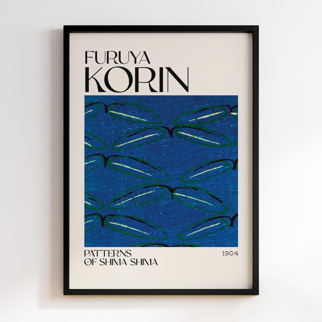 Постер Japanese woodblock patterns from Shima Shima 1904 by Furuya Korin #088
