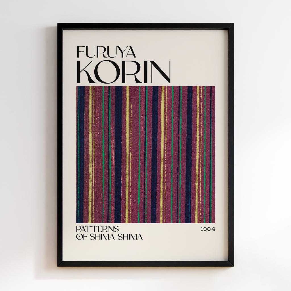 Постер Japanese woodblock patterns from Shima Shima 1904 by Furuya Korin #090