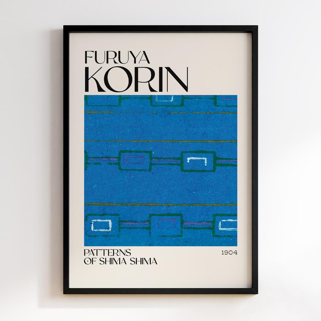 Постер Japanese woodblock patterns from Shima Shima 1904 by Furuya Korin #091