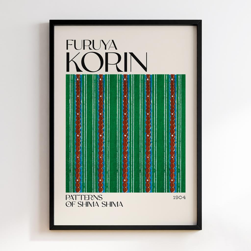 Постер Japanese woodblock patterns from Shima Shima 1904 by Furuya Korin #092