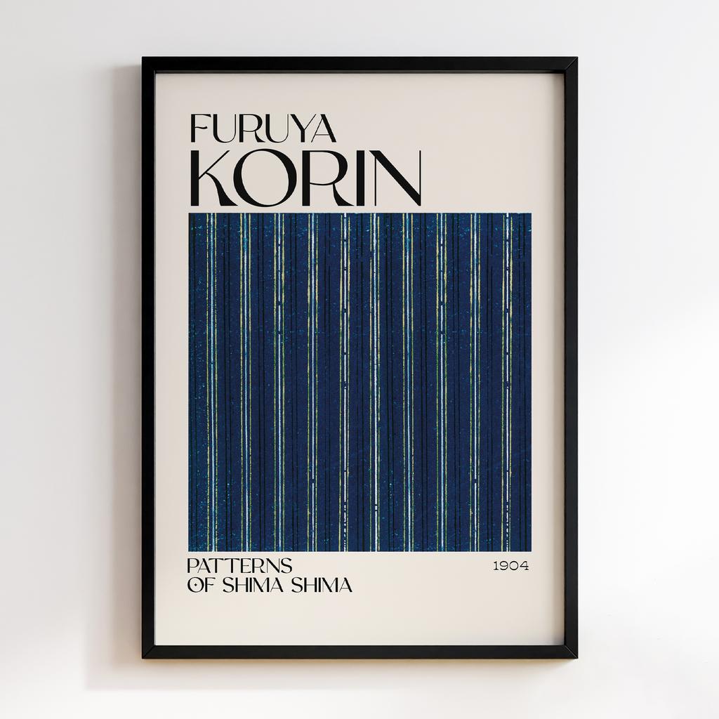 Постер Japanese woodblock patterns from Shima Shima 1904 by Furuya Korin #096