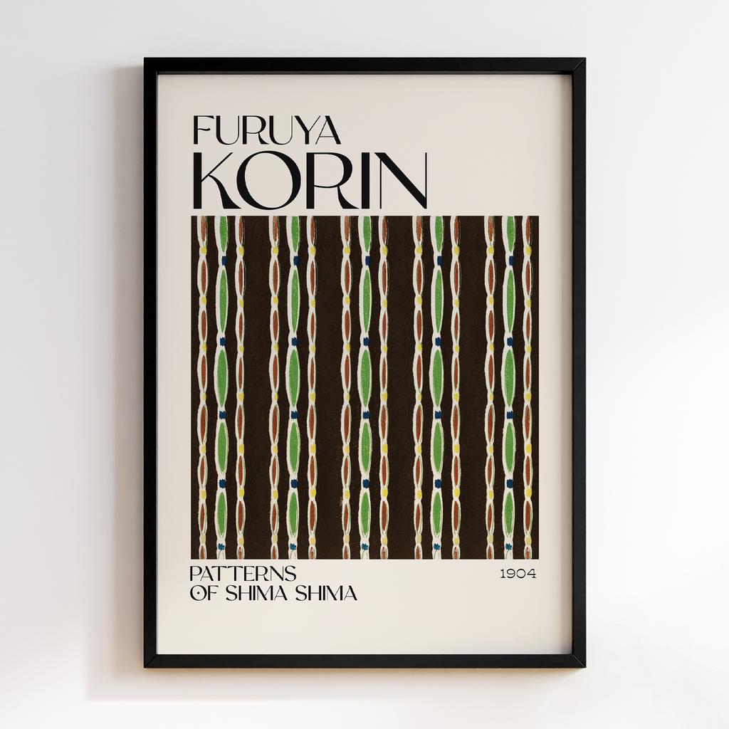 Постер Japanese woodblock patterns from Shima Shima 1904 by Furuya Korin #097