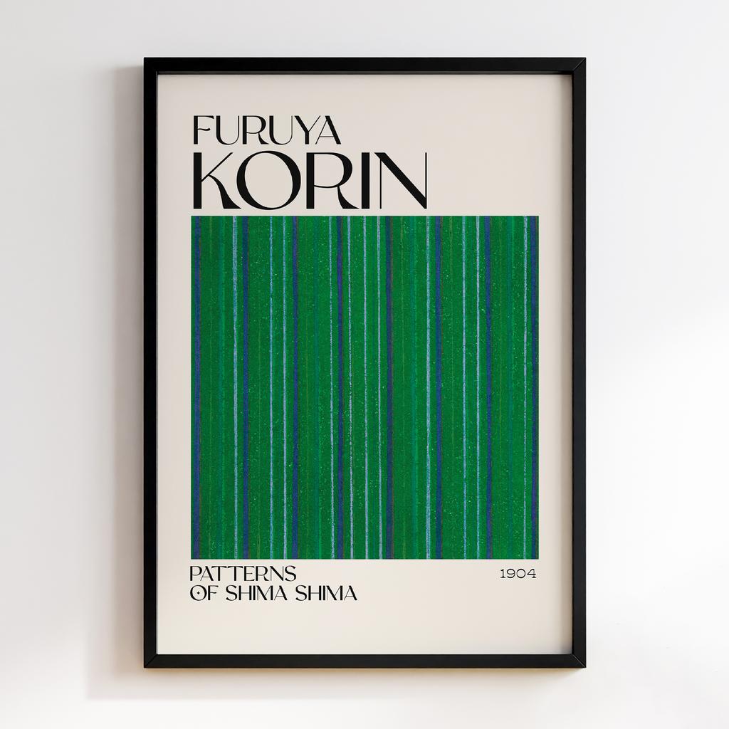 Постер Japanese woodblock patterns from Shima Shima 1904 by Furuya Korin #098