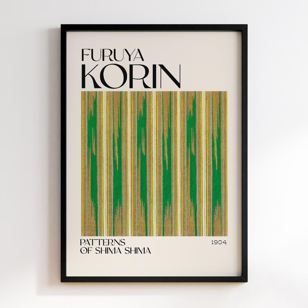 Постер Japanese woodblock patterns from Shima Shima 1904 by Furuya Korin #099