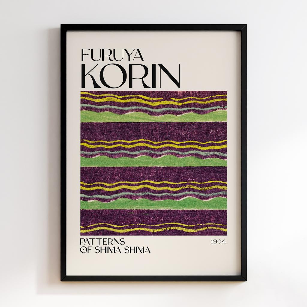 Постер Japanese woodblock patterns from Shima Shima 1904 by Furuya Korin #100