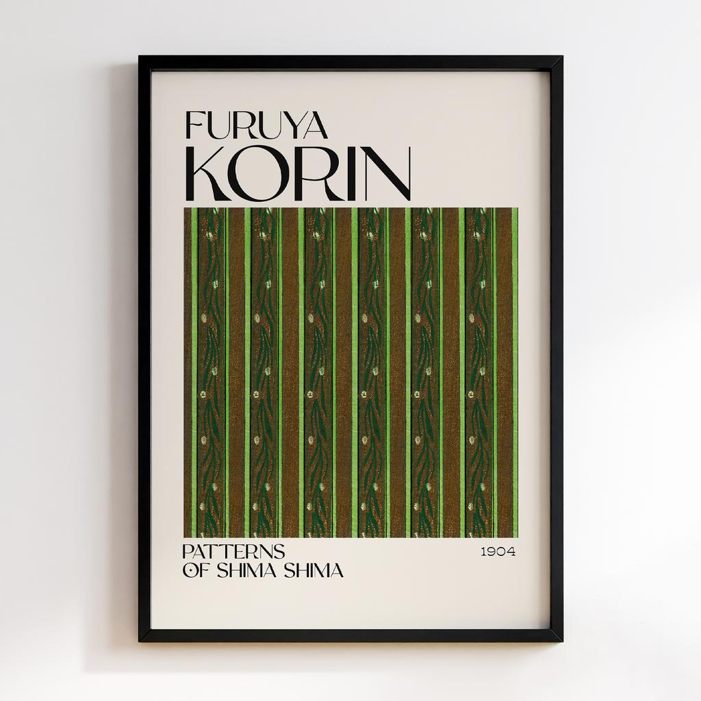 Постер Japanese woodblock patterns from Shima Shima 1904 by Furuya Korin #102