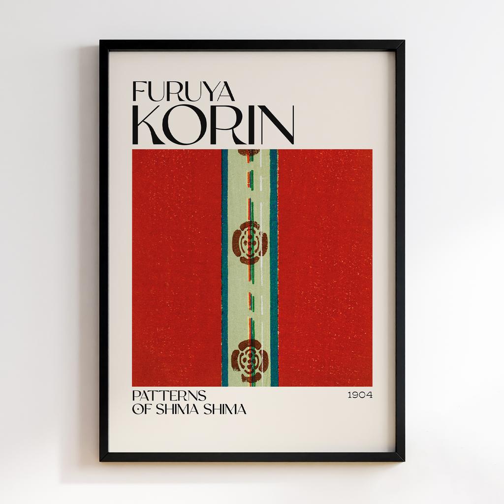 Постер Japanese woodblock patterns from Shima Shima 1904 by Furuya Korin #103