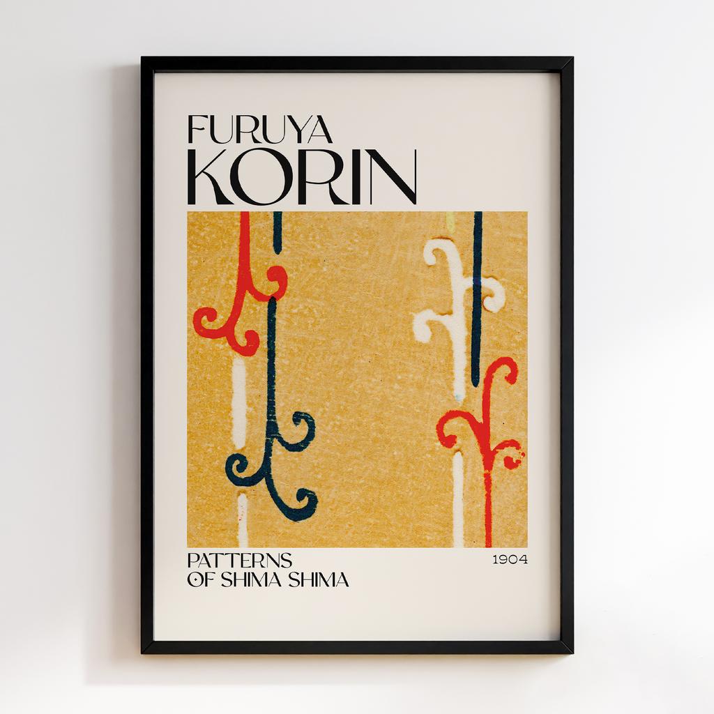 Постер Japanese woodblock patterns from Shima Shima 1904 by Furuya Korin #107