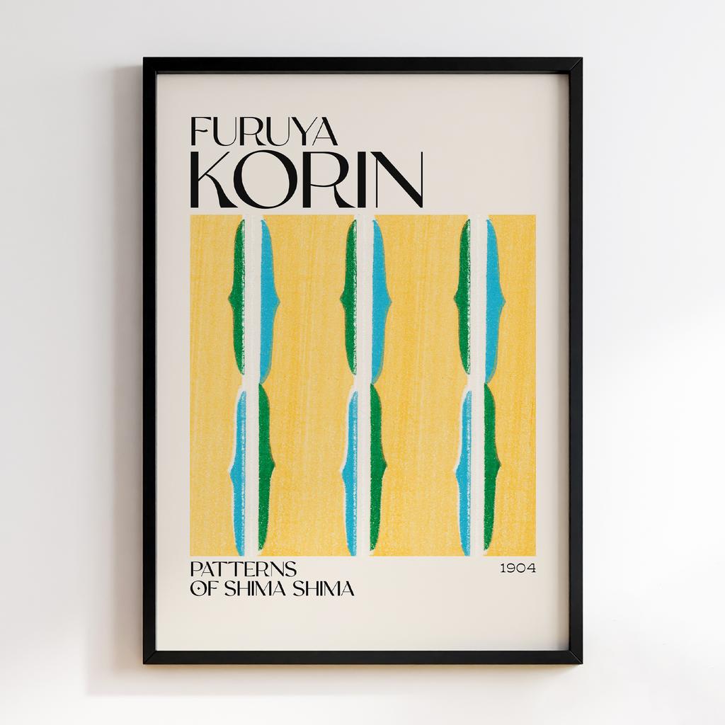 Постер Japanese woodblock patterns from Shima Shima 1904 by Furuya Korin #108