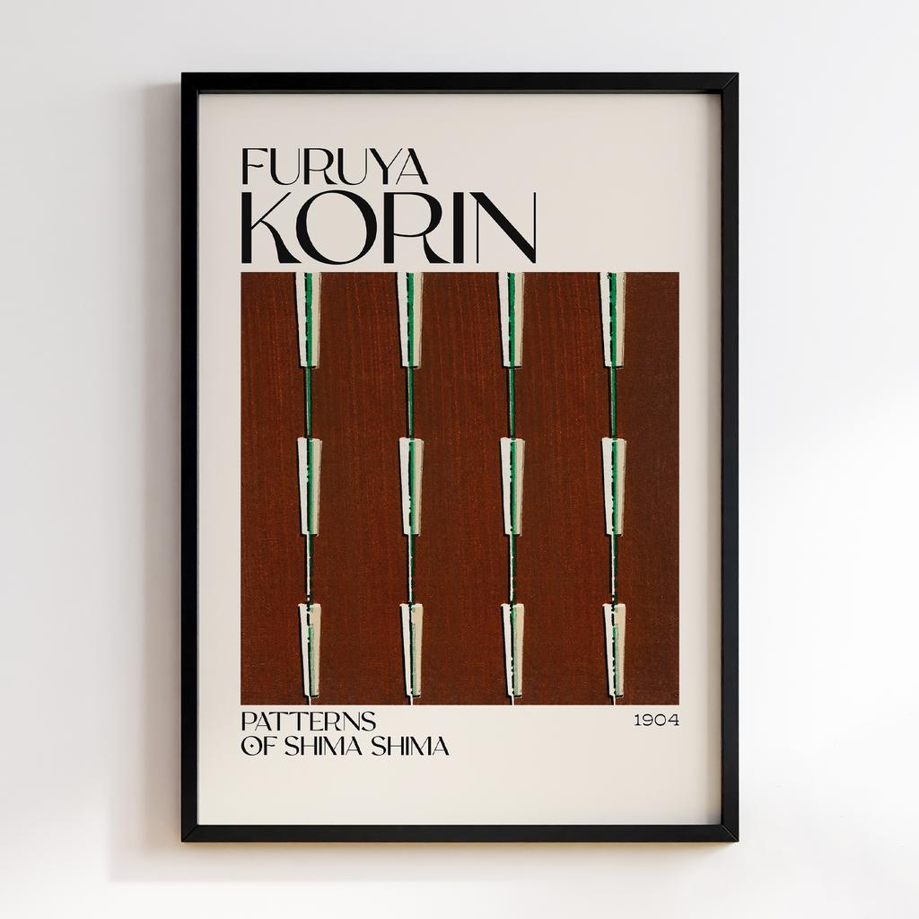 Постер Japanese woodblock patterns from Shima Shima 1904 by Furuya Korin #109