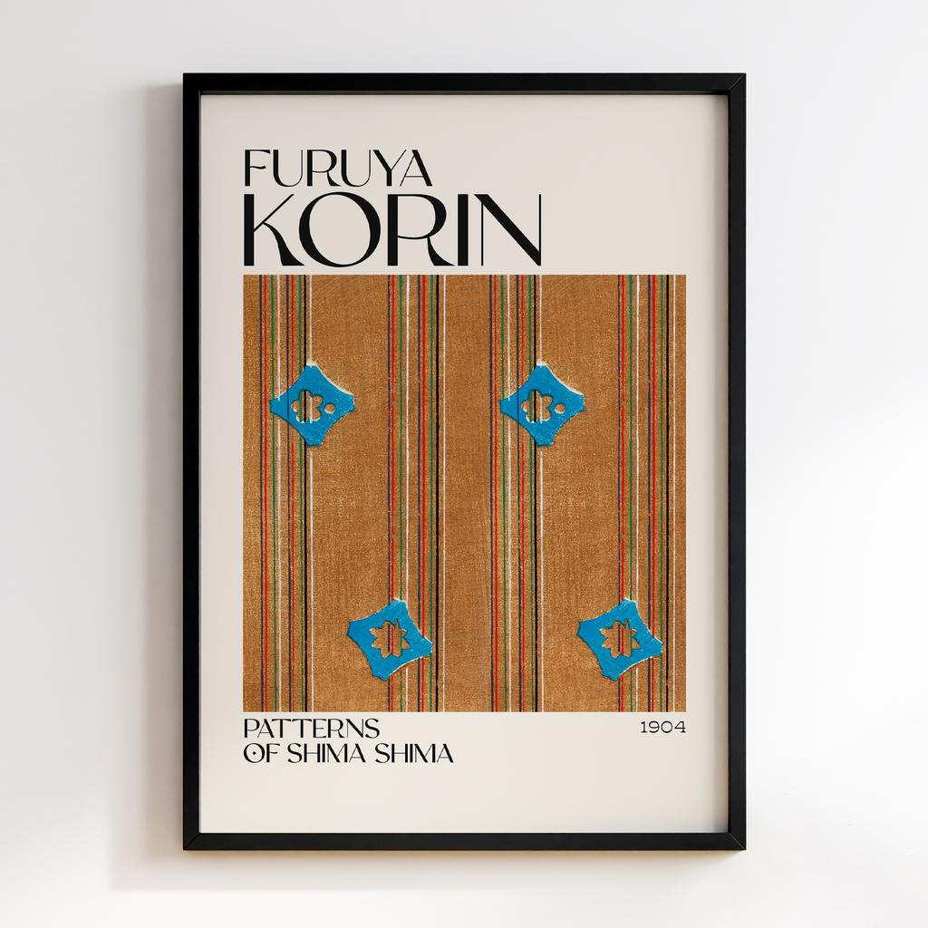 Постер Japanese woodblock patterns from Shima Shima 1904 by Furuya Korin #114