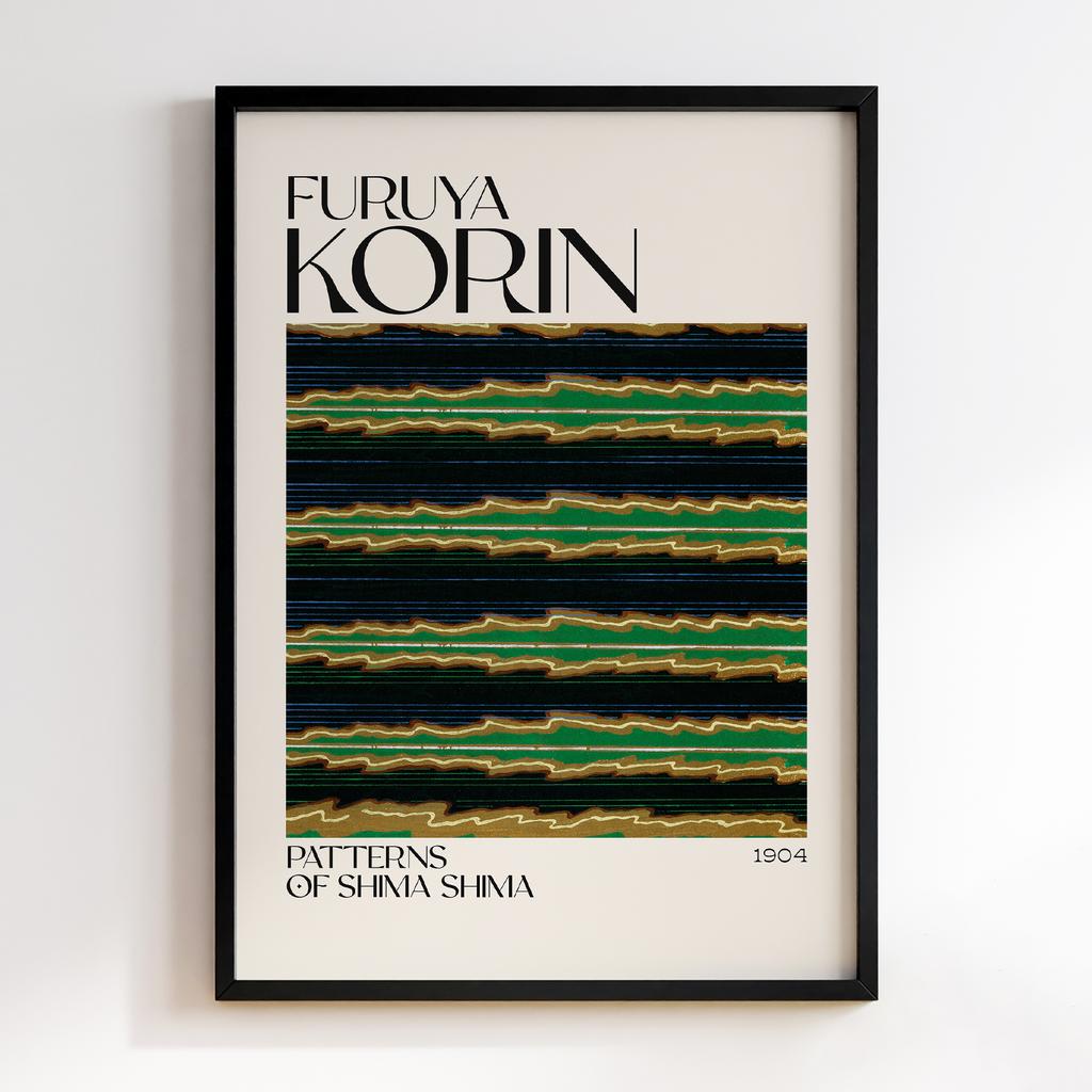 Постер Japanese woodblock patterns from Shima Shima 1904 by Furuya Korin #115