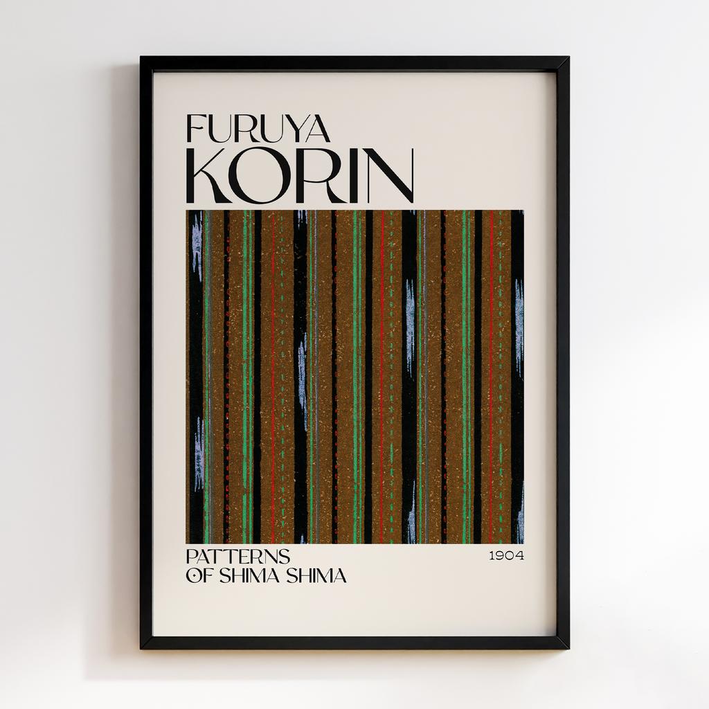 Постер Japanese woodblock patterns from Shima Shima 1904 by Furuya Korin #116