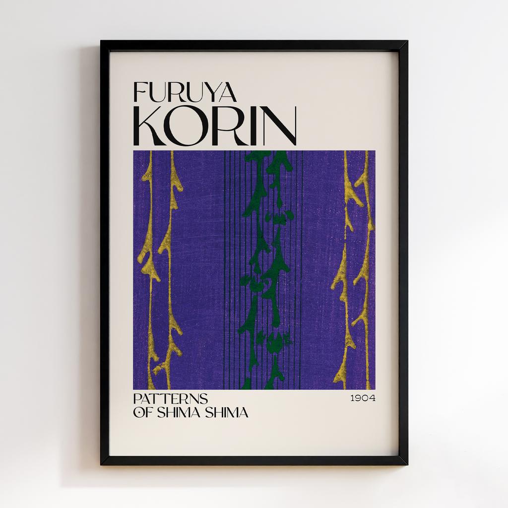 Постер Japanese woodblock patterns from Shima Shima 1904 by Furuya Korin #119