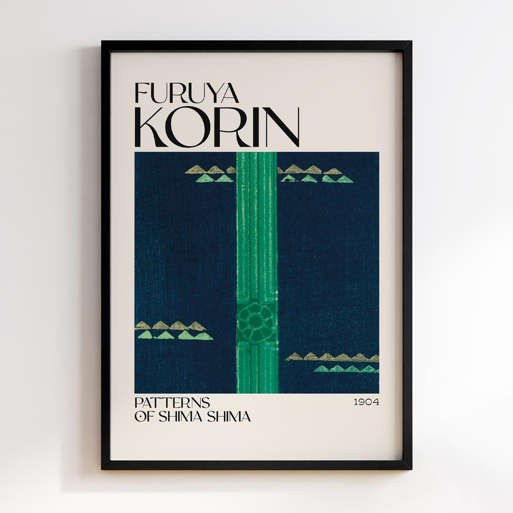Постер Japanese woodblock patterns from Shima Shima 1904 by Furuya Korin #122