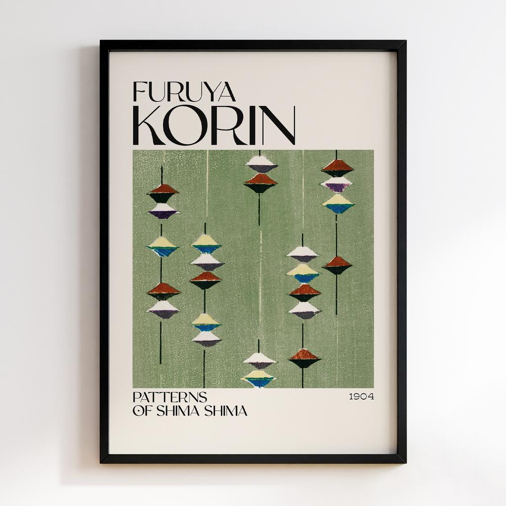 Постер Japanese woodblock patterns from Shima Shima 1904 by Furuya Korin #124