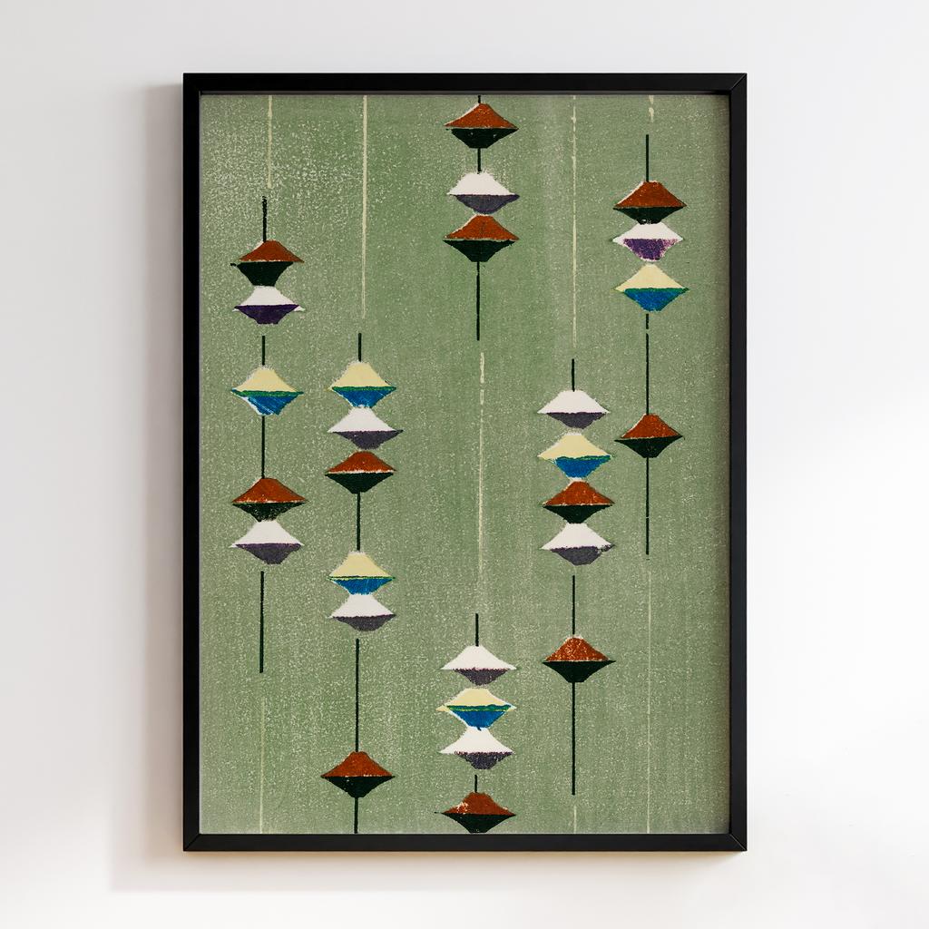 Постер Japanese woodblock patterns from Shima Shima 1904 by Furuya Korin #125