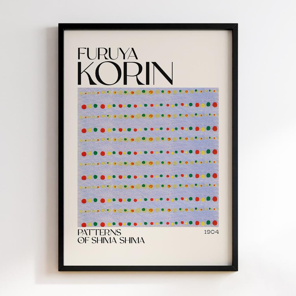 Постер Japanese woodblock patterns from Shima Shima 1904 by Furuya Korin #129