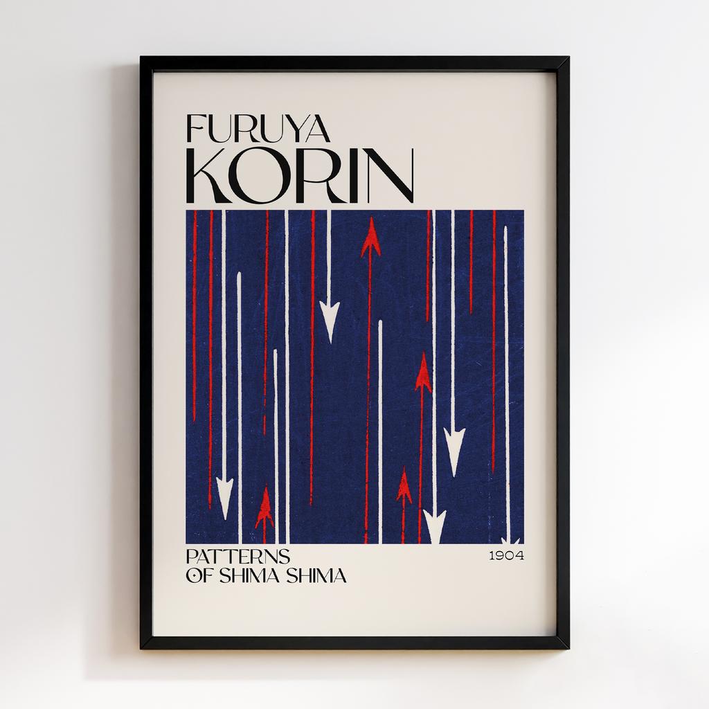 Постер Japanese woodblock patterns from Shima Shima 1904 by Furuya Korin #131