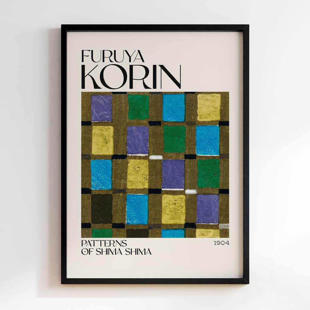 Постер Japanese woodblock patterns from Shima Shima 1904 by Furuya Korin #133