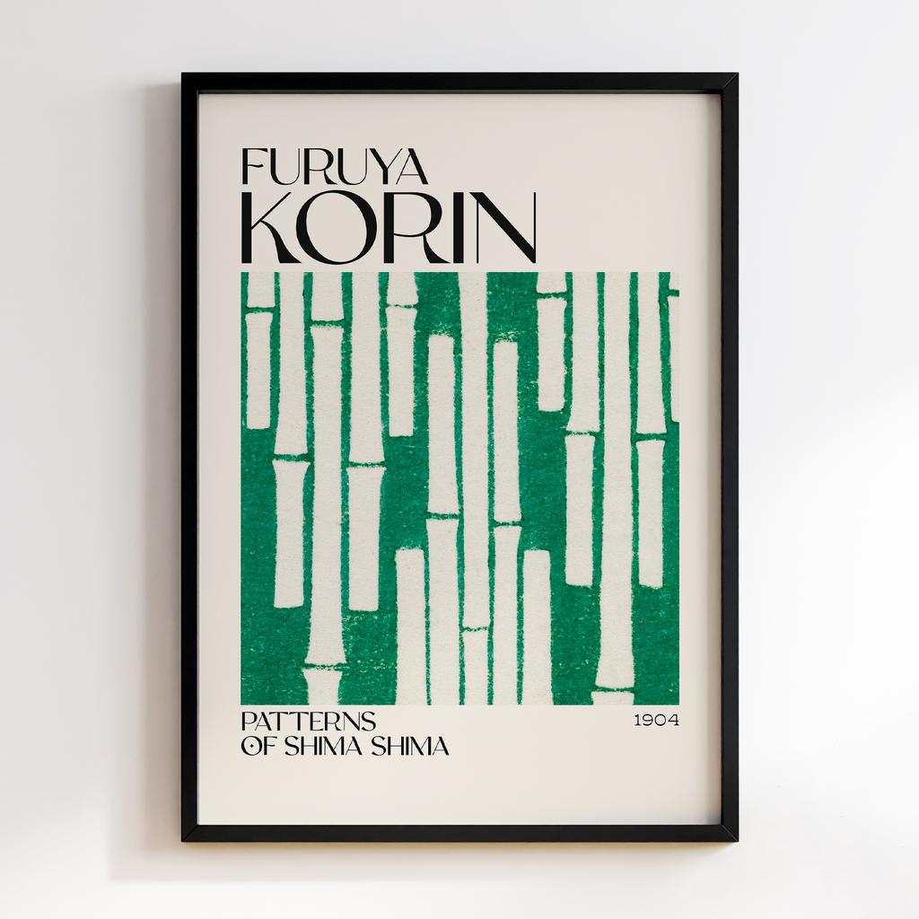 Постер Japanese woodblock patterns from Shima Shima 1904 by Furuya Korin #134