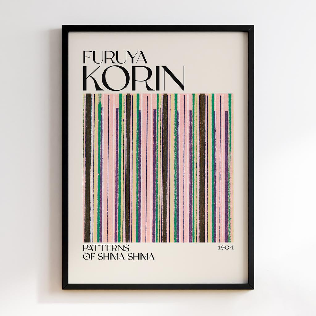 Постер Japanese woodblock patterns from Shima Shima 1904 by Furuya Korin #137