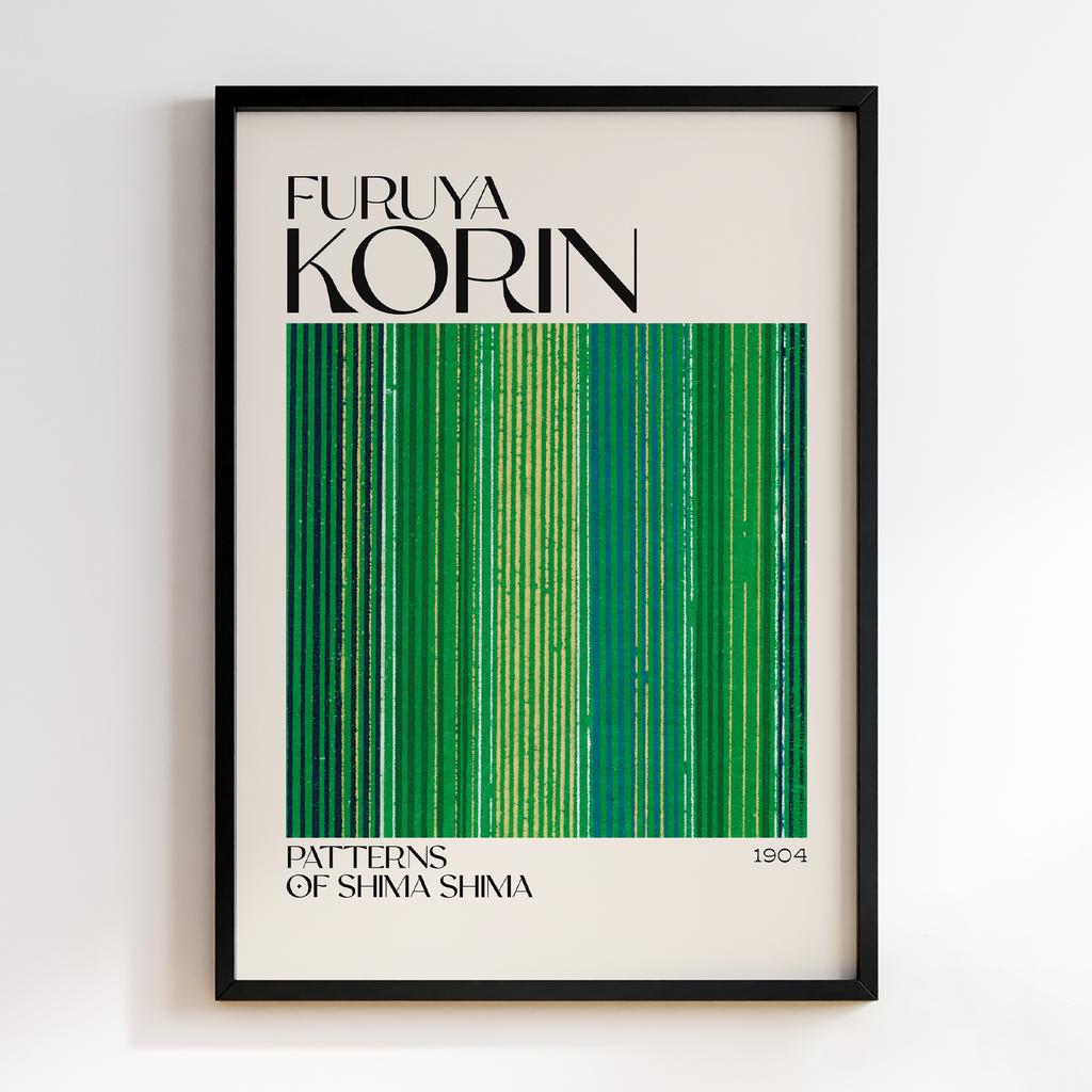 Постер Japanese woodblock patterns from Shima Shima 1904 by Furuya Korin #138