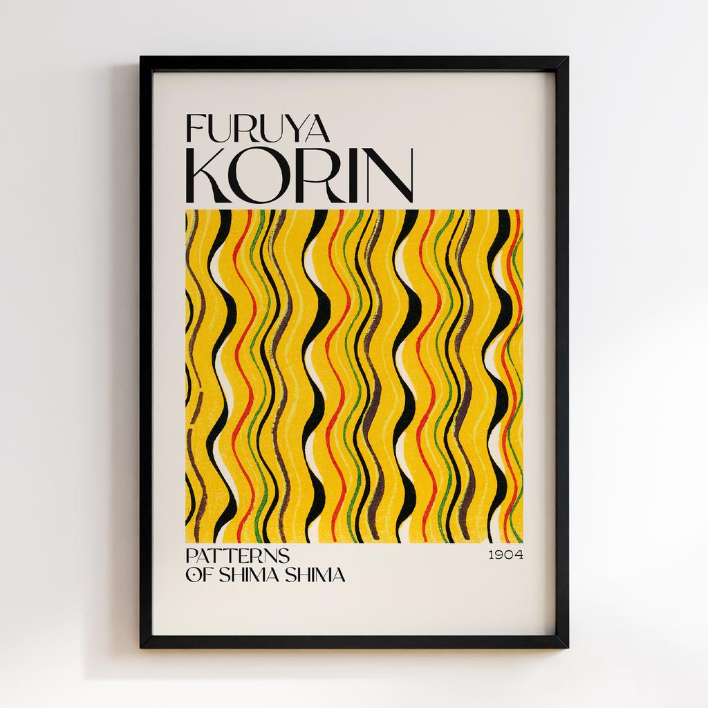 Постер Japanese woodblock patterns from Shima Shima 1904 by Furuya Korin #140