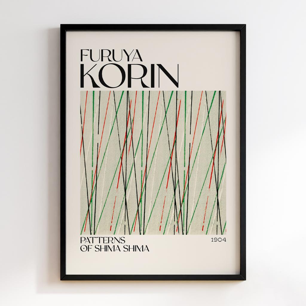 Постер Japanese woodblock patterns from Shima Shima 1904 by Furuya Korin #142