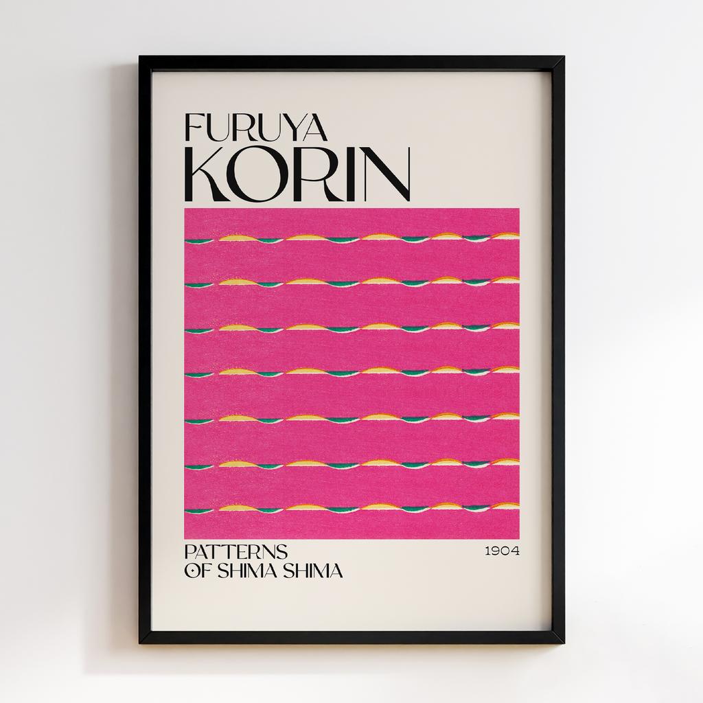 Постер Japanese woodblock patterns from Shima Shima 1904 by Furuya Korin #145